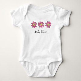 Blumen zacken mit Baby-Namen aus Baby Strampler