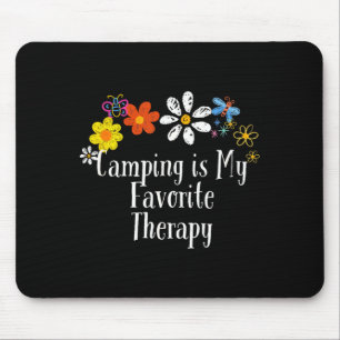 Blumen zeichnen Camping ist Lieblingstherapie lust Mousepad