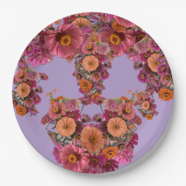Blumen Zinnia Bouquet Maureen Girard Bunt Pappteller