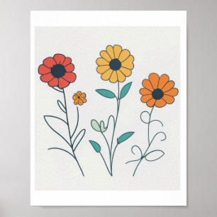 BLUMEN ZUHAUSE WALL ART POSTER