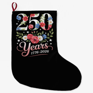 Blumen zum 250. Jubiläum 1776 2026 Großer Weihnachtsstrumpf