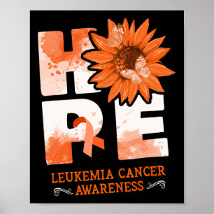 Blumen zum Leukämie-Bewusstsein Poster