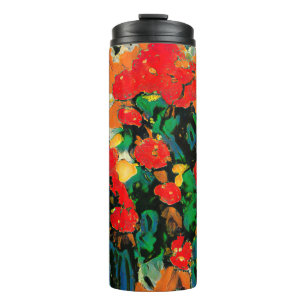 Blumenabstraktion basierend auf den Werken von Van Thermosbecher