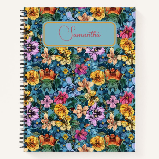 Blumenabundance-SpiralNotebook Notizbuch (Vorderseite)