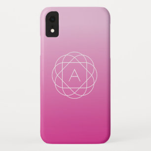 Blumenähnliches geometrisches Monogramm Rosa sch Case-Mate iPhone Hülle