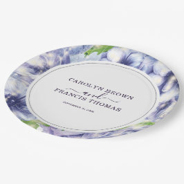 Blumenanemone Lila Wedding Personalisiert Pappteller
