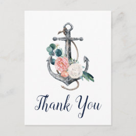Blumenanker | Sommer Vielen Dank Postkarte