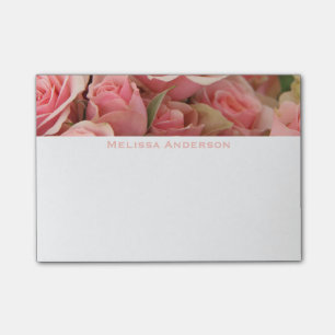 Blumenanmerkungen, zacken Rosen, addieren Ihren Post-it Klebezettel
