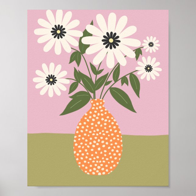Blumenanordnung in Vasen 02 Poster (Vorne)