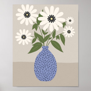 Blumenanordnung in Vasen Poster