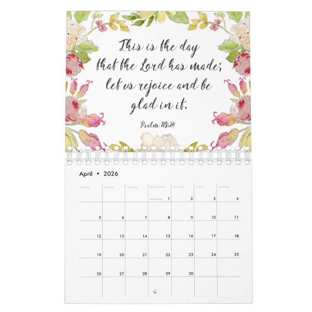 BlumenAquarell-Bibel-Vers-Kalender Kalender (Apr 2026)