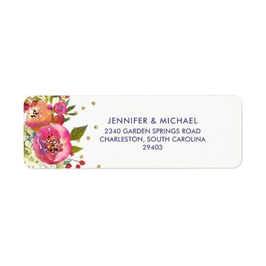 BlumenAquarell-Hochzeit des gold|
