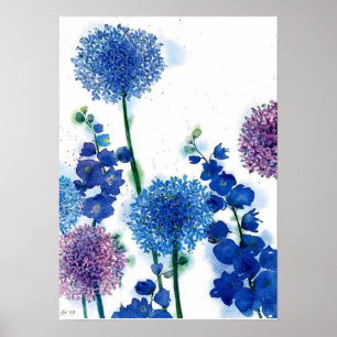 BlumenAquarell Poster