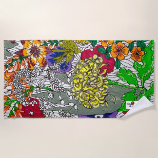 Blumenarrangier-Strandtuch Strandtuch