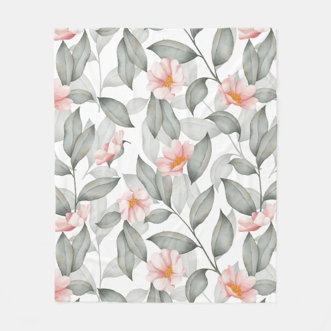 Blumenästhesie Fleecedecke (Vorderseite)