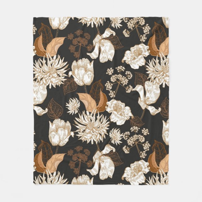 Blumenästhesie Fleecedecke (Vorderseite)