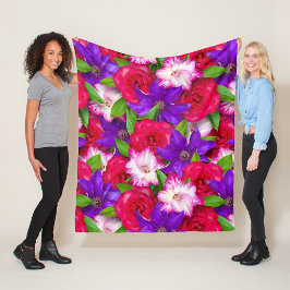 Blumenästhesie Fleecedecke