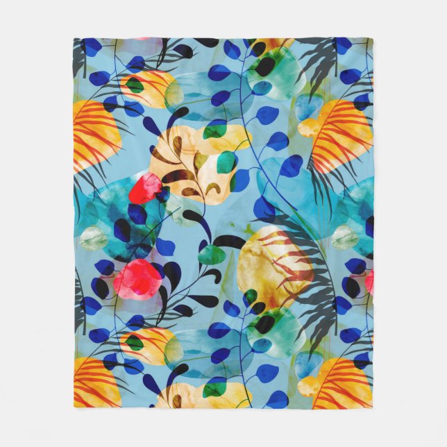 Blumenästhesie Fleecedecke (Vorderseite)