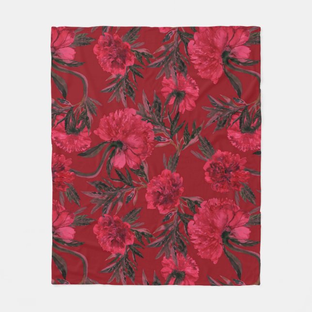 Blumenästhesie Fleecedecke (Vorderseite)