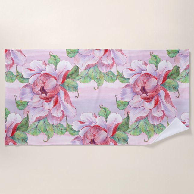 Blumenästhesie Strandtuch (Vorderseite)