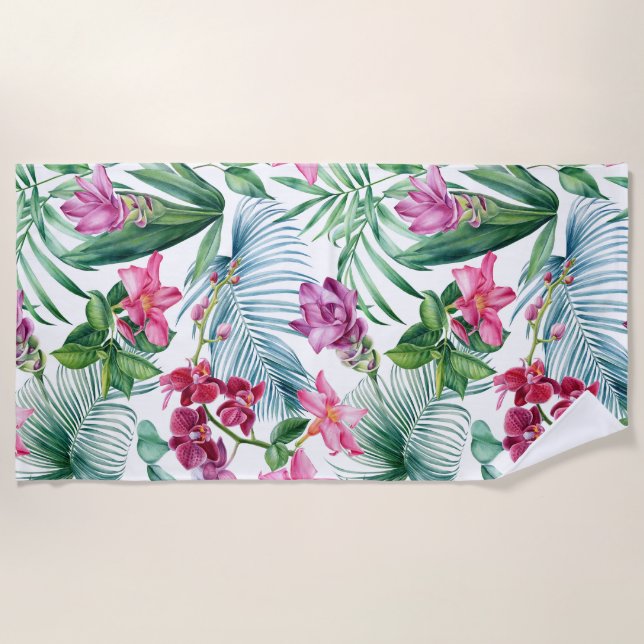 Blumenästhesie Strandtuch (Vorderseite)