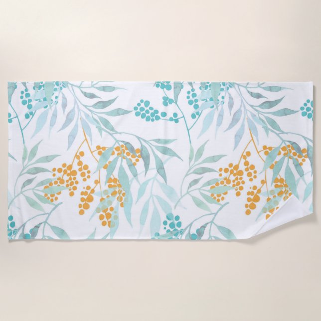 Blumenästhesie Strandtuch (Vorderseite)