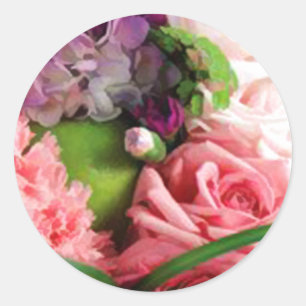 Blumenaufkleber für Hochzeiten von Umschlag Aufkle Runder Aufkleber