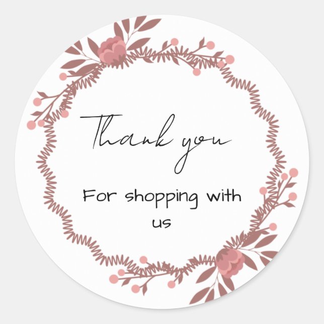 Blumenaufkleber Runder Aufkleber (Vorderseite)