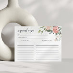 Blumenausweis im Sommer Postkarte<br><div class="desc">Blush rosa und schlaue grüne Aquarellkarte mit Blumenrezeptur,  die zu unseren eleganten Blumenduschen im Mittelsommer passt.</div>