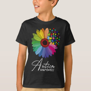 Blumenautismus Bewusstsein Daisy Blume Frauen T-Shirt
