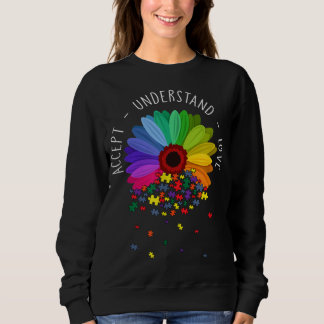 Blumenautismus Bewusstsein Daisy Blume für Mama Fr Sweatshirt