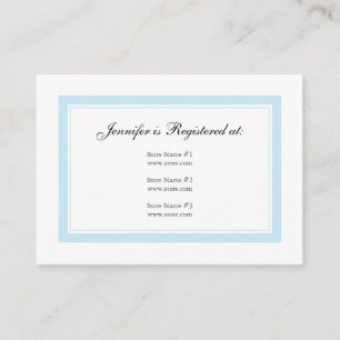 Blumenbaby-Register-Karte - Baby-Blau Begleitkarte