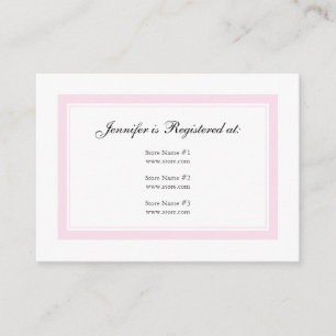 BlumenBaby-Register-Karte - Baby-Rosa Begleitkarte