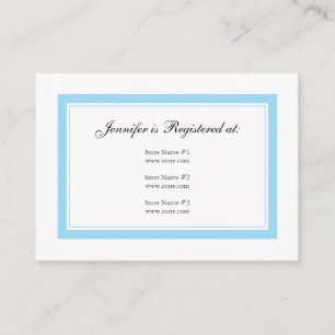 Blumenbaby-Register-Karte - Blau auf Blau Begleitkarte