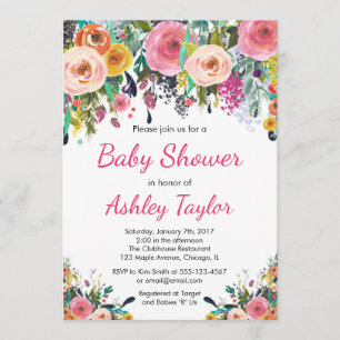 BlumenBabypartyeinladung Einladung