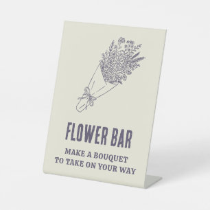 Blumenbar-Mach-ein-Bouquet-Brautjunggesellinnen-Pa Sockelschild