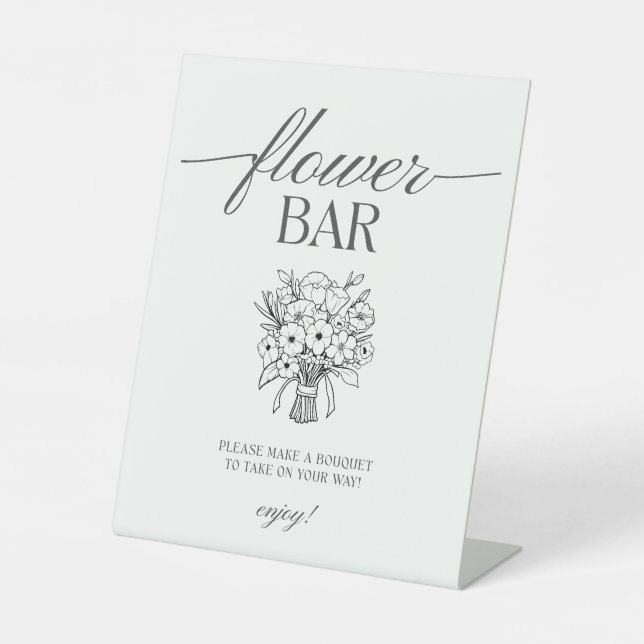 Blumenbar-Schild Sockelschild (Vorderseite)