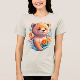 Blumenbär Tri-Blend Shirt