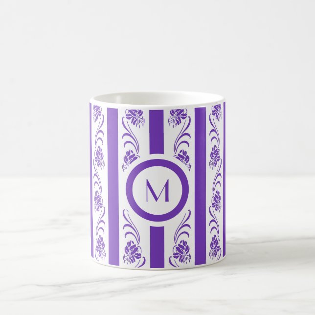 Blumenbarocke Streifen Muster Kissen werfen Kaffeetasse (Mittel)