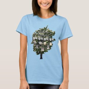 Blumenbaum Foto Cutout 4-Generation Familienbaum T-Shirt