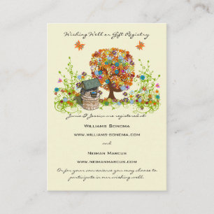 Blumenbaum-Wunschbrunnen, Website & Geschenkeregis Begleitkarte