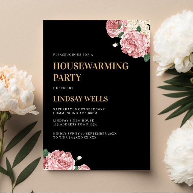 Blumenbäume und Rose Party für die Haushaltserwärm Einladung (Von Creator hochgeladen)