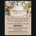 Blumenbearbeitung, Floristrische Werbung Flyer<br><div class="desc">Floral Wrapping,  Floristry Advertising Flyer von The Business Card Store.</div>