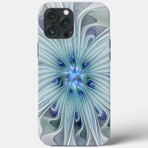 Blumenbeauty Abstrakt Moderne Blaue Pastell Blume Case-Mate iPhone Hülle