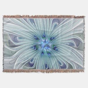 Blumenbeauty Abstrakt Moderne Blaue Pastell Blume Decke