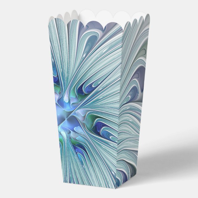 Blumenbeauty Abstrakt Moderne Blaue Pastell Blume Geschenkschachtel (Vorderseite)