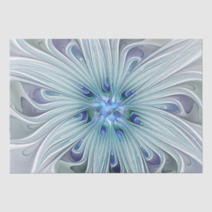 Blumenbeauty Abstrakt Moderne Blaue Pastell Blume Seidenpapier