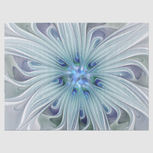Blumenbeauty Abstrakt Moderne Blaue Pastell Blume Seidenpapier