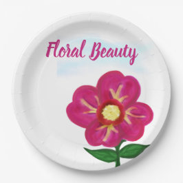 Blumenbeauty Bright Pink Blume Pappteller