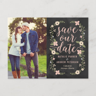 Blumenbeauty Editable Foto Save the Date Ankündigungspostkarte